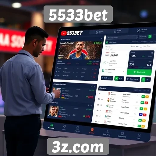 Interface e navegabilidade do site 5533bet